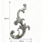 Tag Aplique Decorativo Metálico Estilo Barroco Com 25Par - Imagem 3