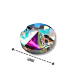 Redondo Imitação Swarovski De Vidro 10mm Com Furo Base Reta C/1000-Unidades - Imagem 3