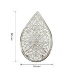 Tag:Aplique metálico  formato gota vazada, tamanho 80mm X 53mm Com-100-unidades - Imagem 5