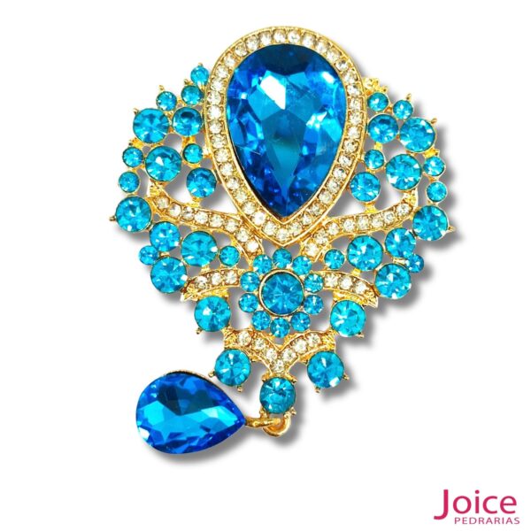 DOURADO + AZUL TURQUESA 40