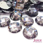 Chaton Sextavado 14mm Acrílico Com Furo Base Reta C/1000-unidades - Imagem 4