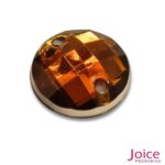 Chaton Sextavado 8mm Acrílico Com Furo Base Reta C/5000-unidades - Imagem 3