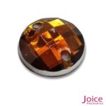 Chaton Sextavado 14mm Acrílico Com Furo Base Reta C/1000-unidades - Imagem 2