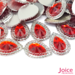 Chaton Indiana Gota Com CristaL Em Volta Resina 13mm x 18mm C/300-unidades