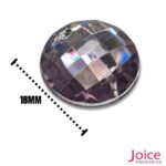 Chaton Sextavado 18mm Acrílico Com Furo Base Reta C/500-unidades - Imagem 2