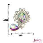 Broche De Strass 26mm X 46mm C/50-Unidades Ref:BH06